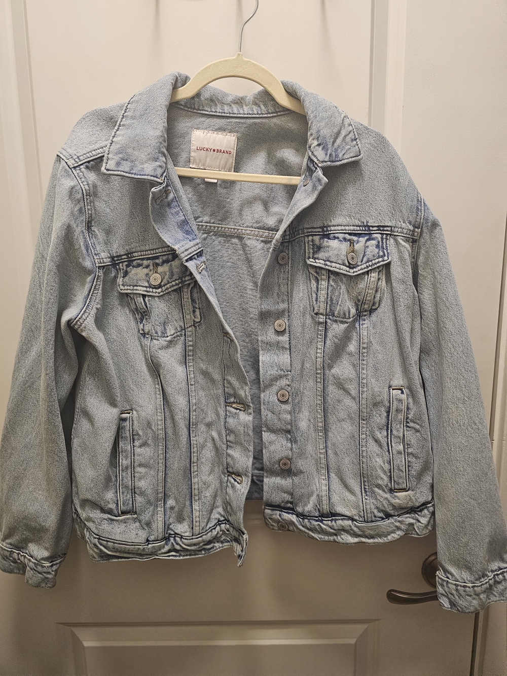 Lucky Brand Light Blue Washed Denim Jacket